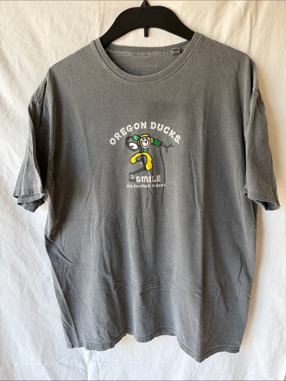 Oregon Ducks Life is Good Gray Graphic Tee